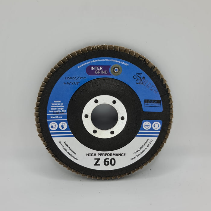 International Abrasives Flap Disc 4.5'' x 60G