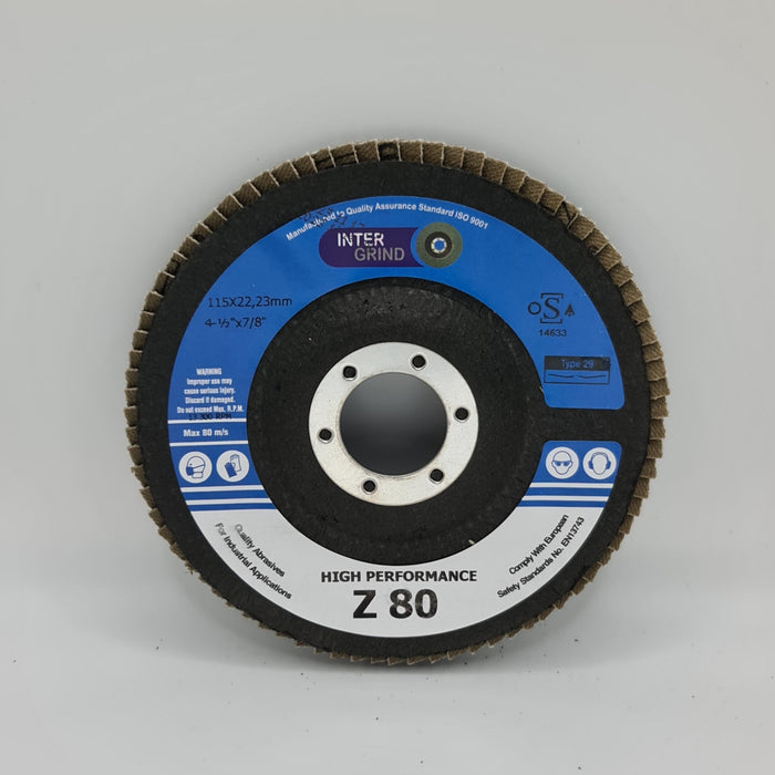 International Abrasives Flap Disc 4.5'' x 80G