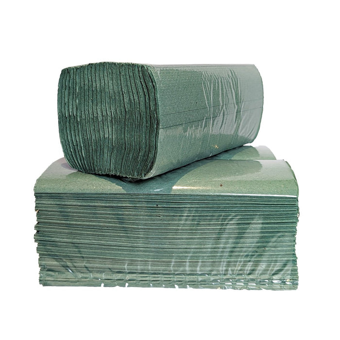 GREEN C-FOLD HAND TOWEL 1 PLY 240 SHEET (BOX OF 12)