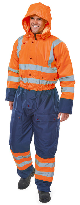 TWO TONE HIVIZ THERMAL WATERPROOF COVERALL OR/N