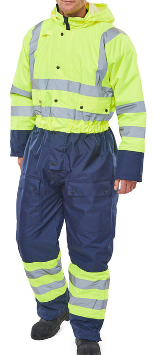 TWO TONE HIVIZ THERMAL WATERPROOF COVERALL SY/N