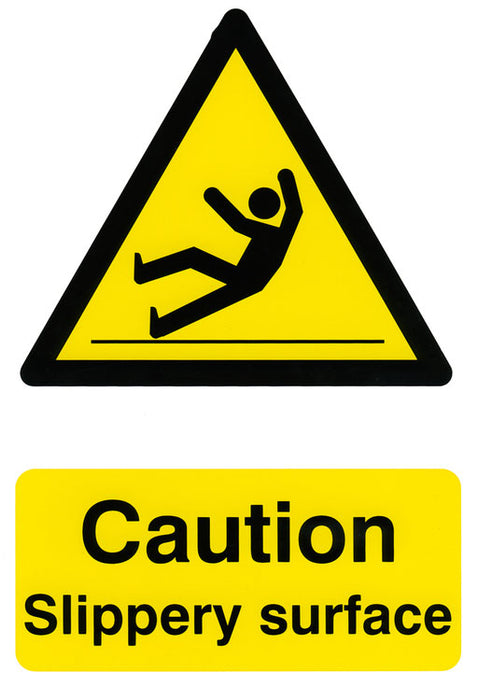 CAUTION SLIPPERY SURFACE 200MM X 300MM