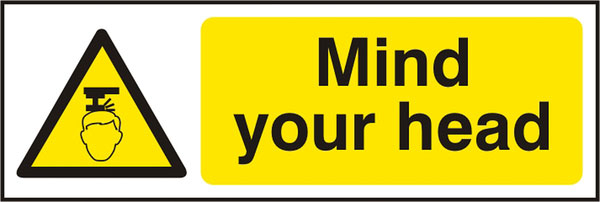 MIND YOUR HEAD SAV (PK5) 300MM X 100MM