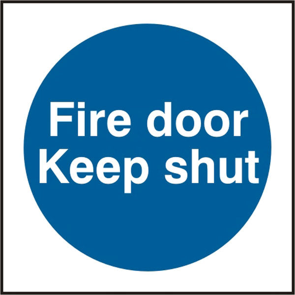 FIRE DOOR KEEP SHUT SAV (PK5) 100MM X 100MM