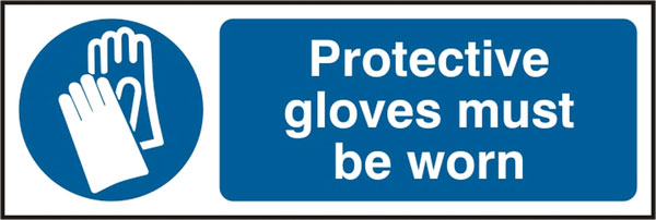 GLOVES MUST BE WORN SAV (PK5) 300MM X 100MM