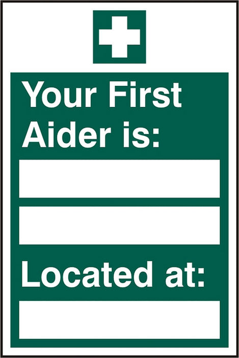 FIRST AIDER LOCATED SAV (PK5) 200MM X 300MM