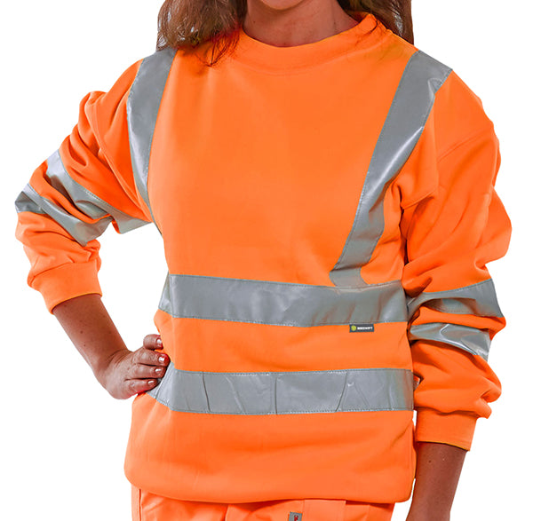 SWEATSHIRT ORANGE HI VIZ