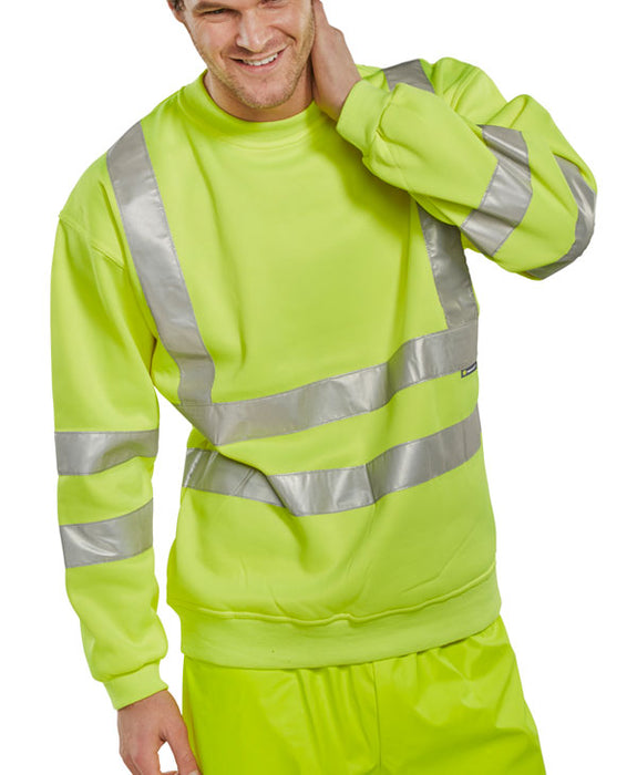 SWEATSHIRT SAT YEL HI VIZ