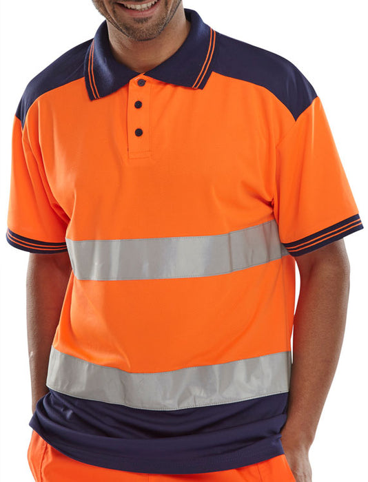 PK SHIRT 2TONE ORANGE/NAVY