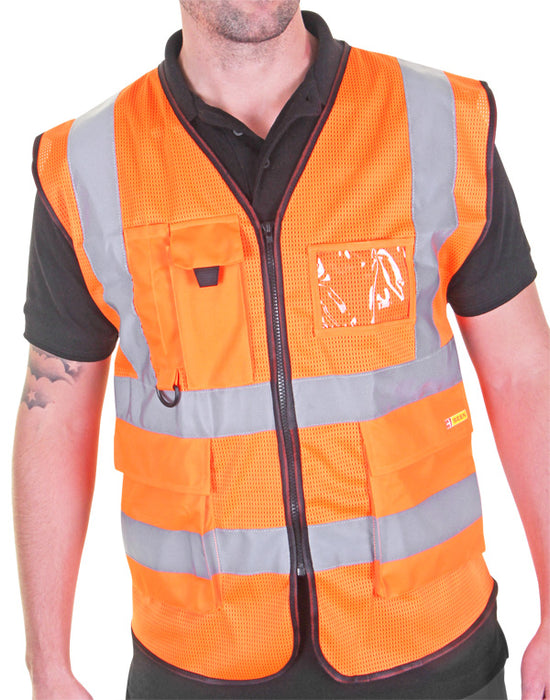 EXECUTIVE MESH WAISTCOAT ORANGE