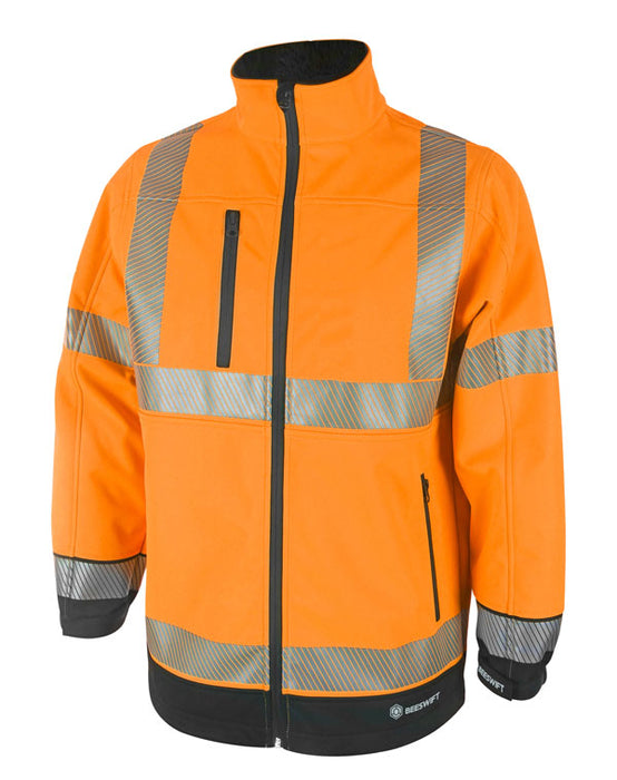 HIVIS TWO TONE SOFTSHELL OR/BLK SSTT