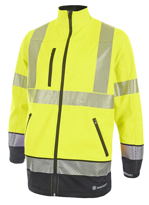 HIVIS TWO TONE SOFTSHELL SAT YELL/NVY SSTT