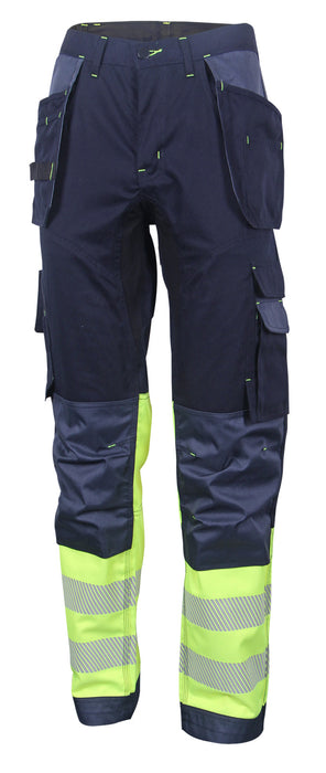 HIVIS TWO TONE TROUSERS SAT YELL/NVY