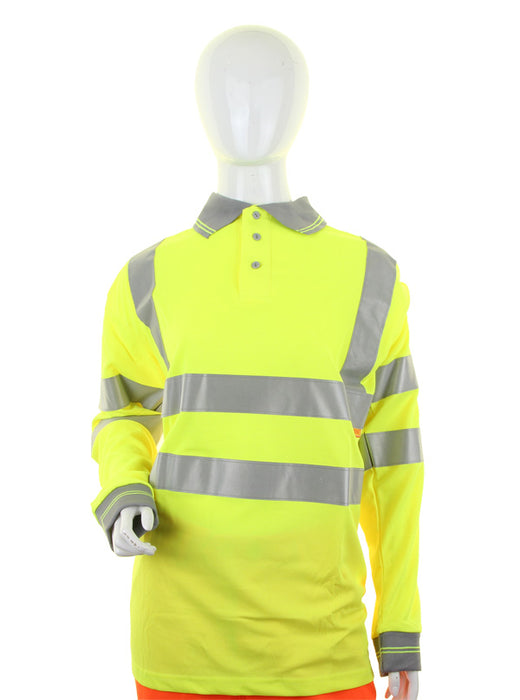 LADIES HIVIZ L/S POLO