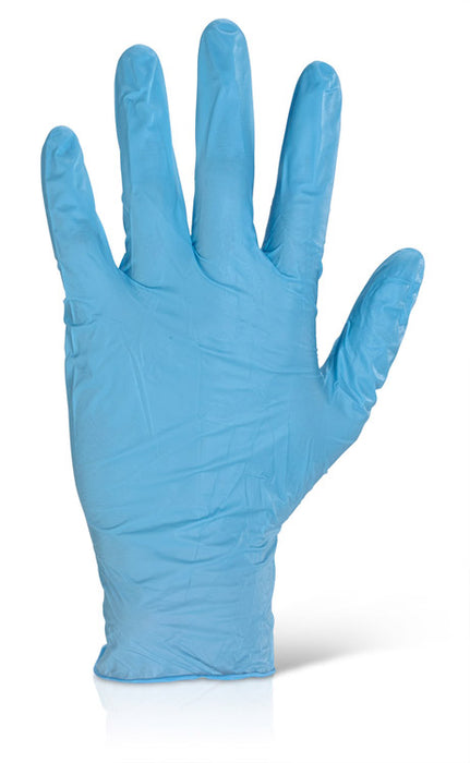 NITRILE DISP GLOVE P/F BLUE L