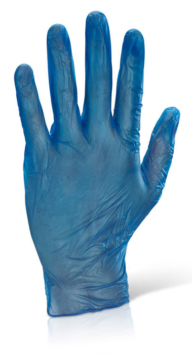 VINYL DISP GLOVES BLUE LARGE