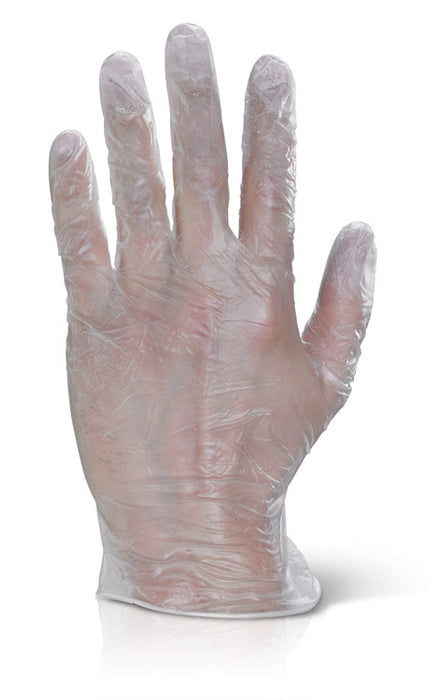 VINYL DISP GLOVES PF CLEAR MED